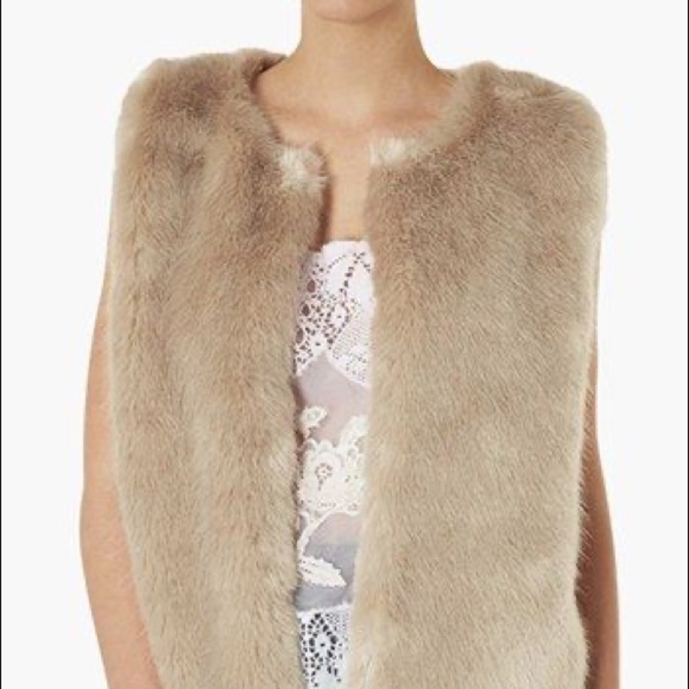 Topshop Faux Fur Vest